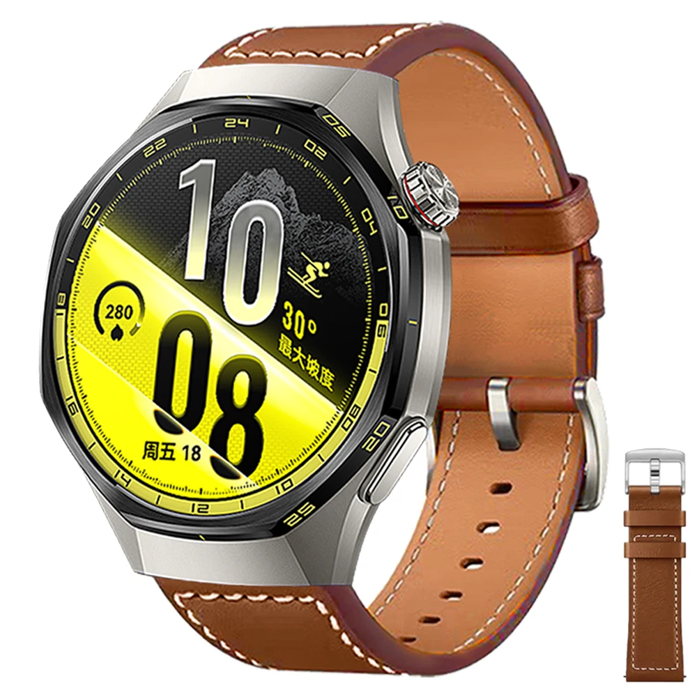 Bracelet de montre en cuir 20/22mm, pour Huawei Watch GT 7 6 5 Pro GT7 6 5 4 46mm GT3 2 42mm Buds, pour hommes, pour Garmin Active 6/Venu 4