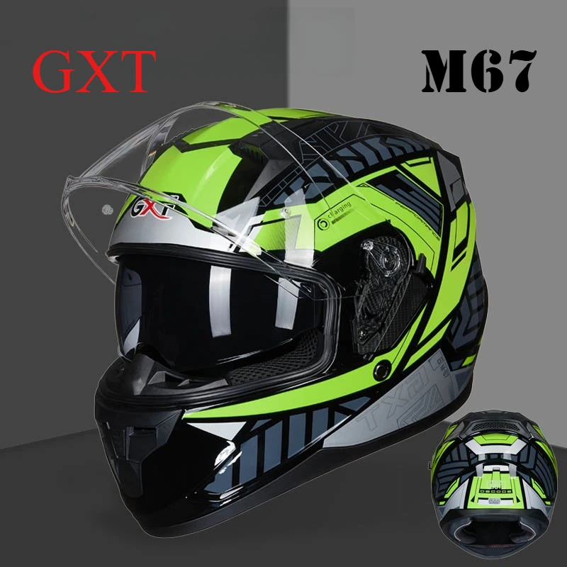 visera casco moto GXT M67 Motorcycle Helmet Double Lens Riding Casco Moto Helmet  Motorcycle Accessories Cascos Para Moto