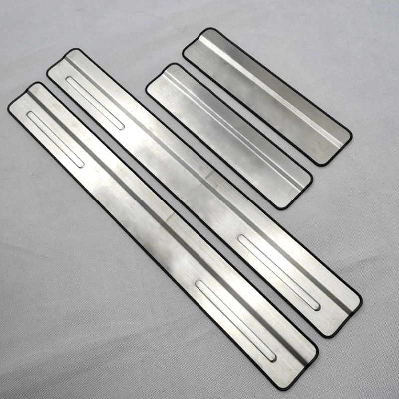 Car Styling for VW Touareg 2010 2012 2014 2015 Door Sill Strip Scuff Plate Pedal Side Trim Car Stickers Accessories 4pcs