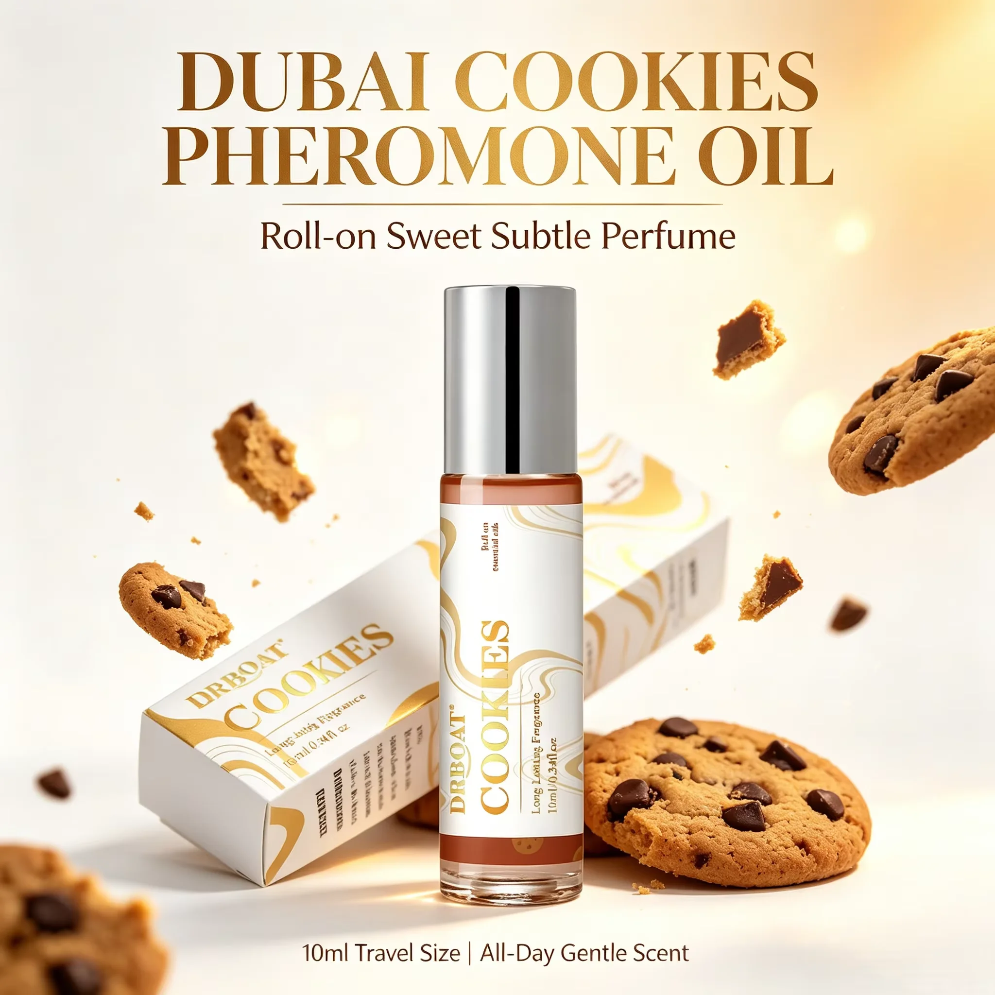 10ML Dubai Cookies Pheromon-Öl, Süßes Roll-on Parfümöl, Langanhaltende Eau de Toilette für Frauen, Dating-Duftöl – Detail 2