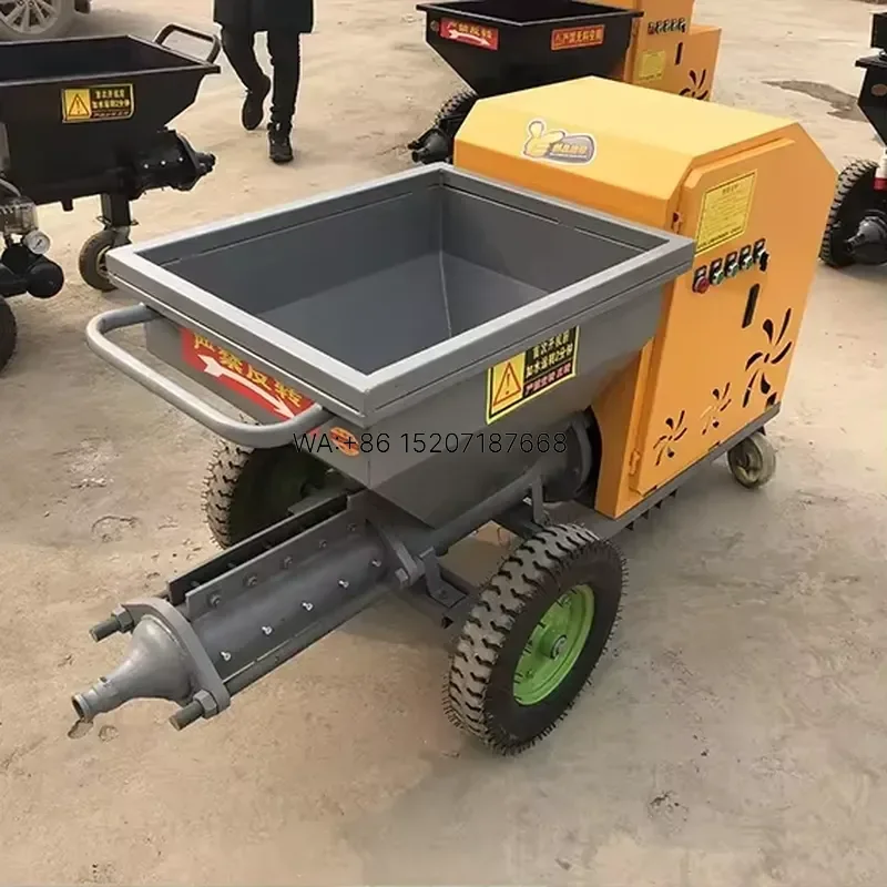 Wmwmnu Portable Mortar Putty Sprayer for Cement Plaster Paint and Grouting with Core Components Including Engine and Pump
