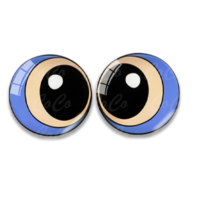 5ペア 8-25mm ガラスの目 DIY縫製人形クラフトアクセサリー用 光沢のあるラブキャットアイ ドラゴン恐竜の目 ラウンドカボション