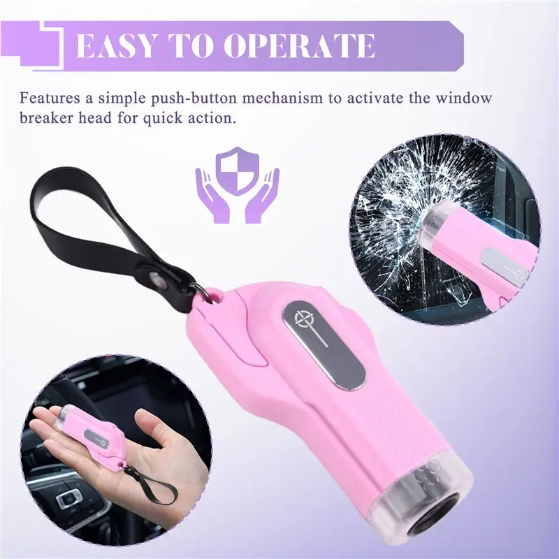 NEW HOT in Stock-Upgrade Safety Hammer For Car Key Chain Knife Life Saving Seat Belt Cutter Breaking Side Window Glass 2025 New