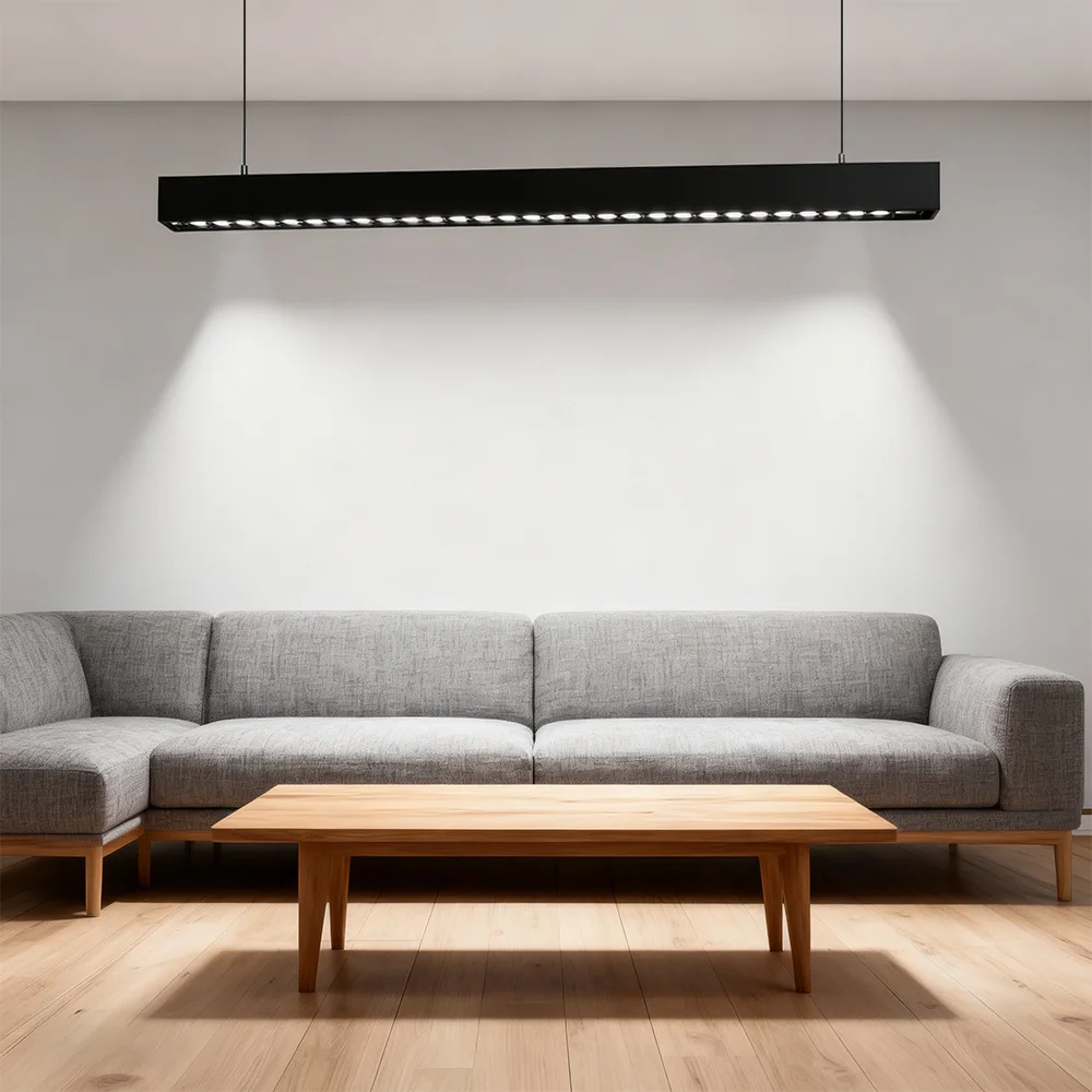 High Quality Modern Linear System Rectangle Chandelier Snooker Billiard Light 40W Warm White 3000K Aluminum Pendant Lamp