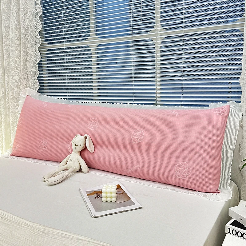 Couple Lover Double Pink PillowCase 150/180cm Bedding Long Cushion Flower Lace Pillowcase Body Pillow Cover Hugging Pillow Case