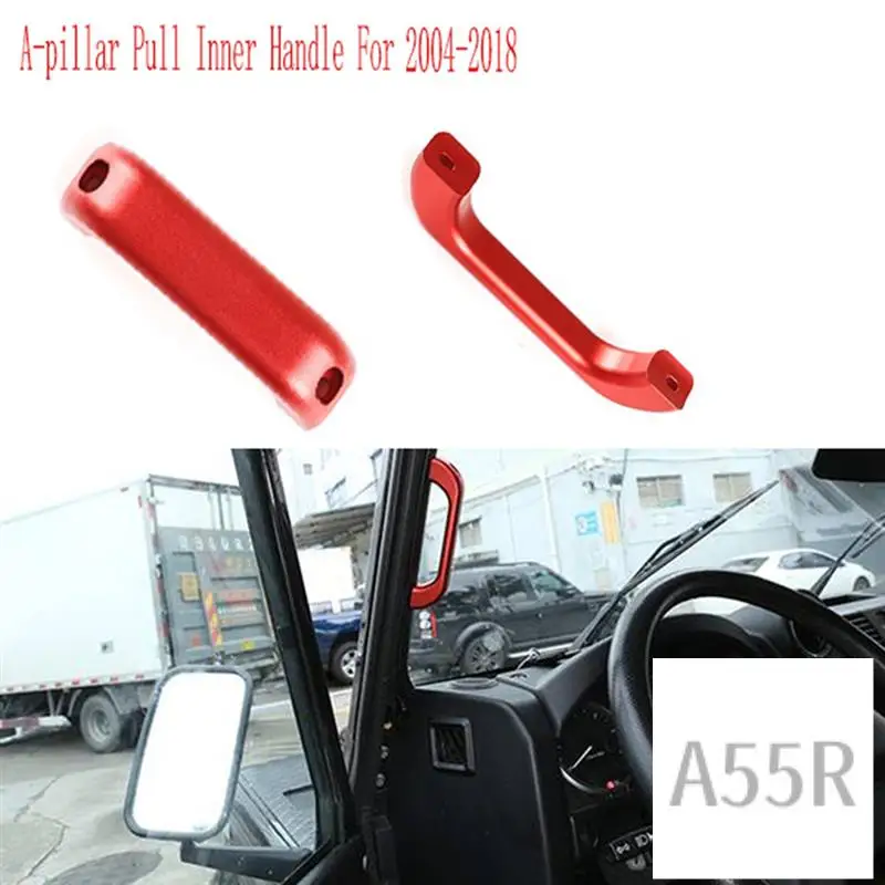 

5R-1Pair Alloy Car A-Pillar Pull Handle Inner Door Pillar Handle Grip For Land Rover Defender 90 110 2004-2018