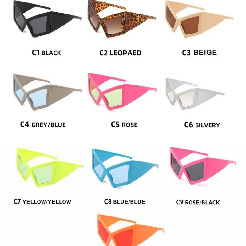 Personalized Locomotive Wind Big Frame Sunglasses Exaggerated Modern Sunglasses Future Technology Sense Glasses