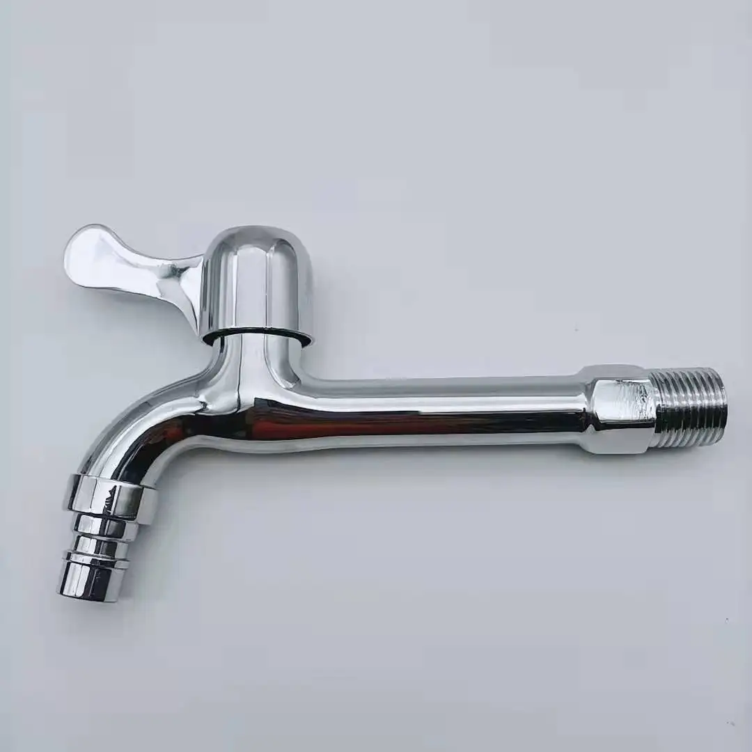 Extended washing machine faucet with a 17cm long pointed mouthed mop sink and quick opening faucet