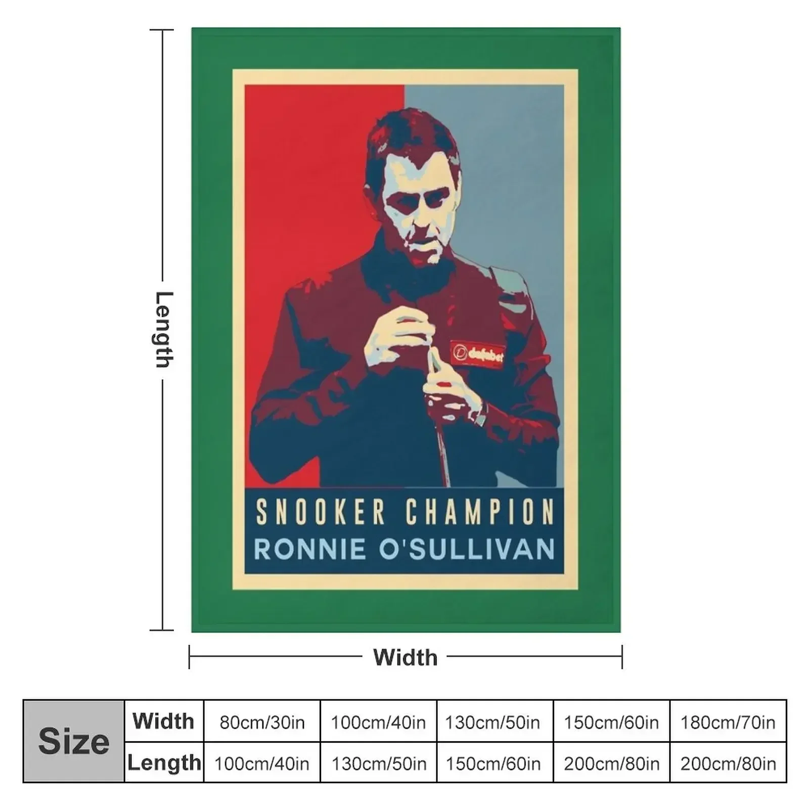 Ronnie osullivan Snooker Champion Throw Blanket Polar Thermal blankets and throws Blankets