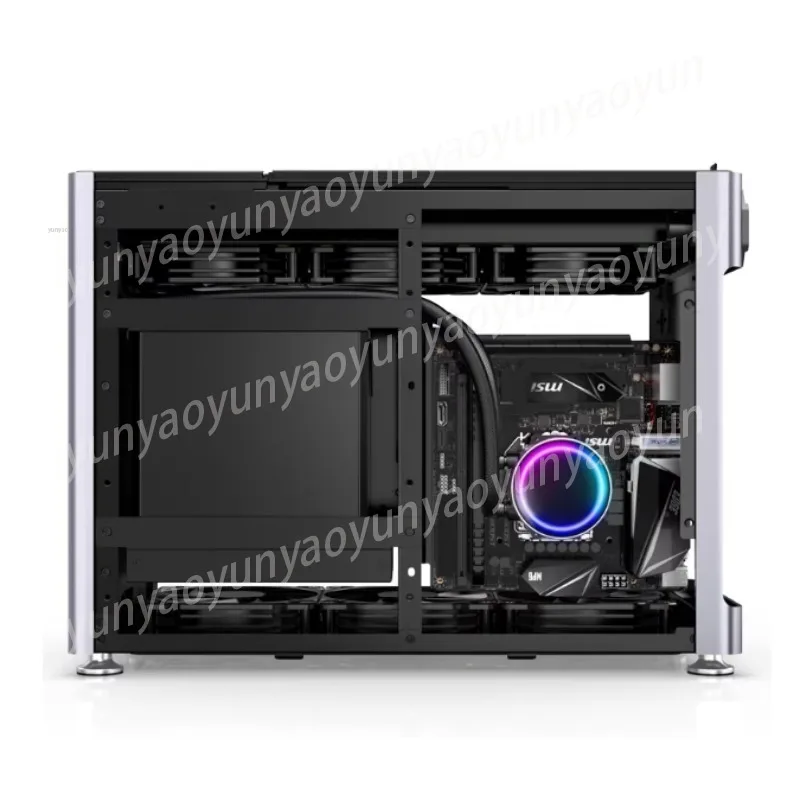 I100 Pro Mini 360 Water Cooled ATX Power Supply + Small Steel Cannon A4 ITX Chassis, Quiet, Space-Saving for PC