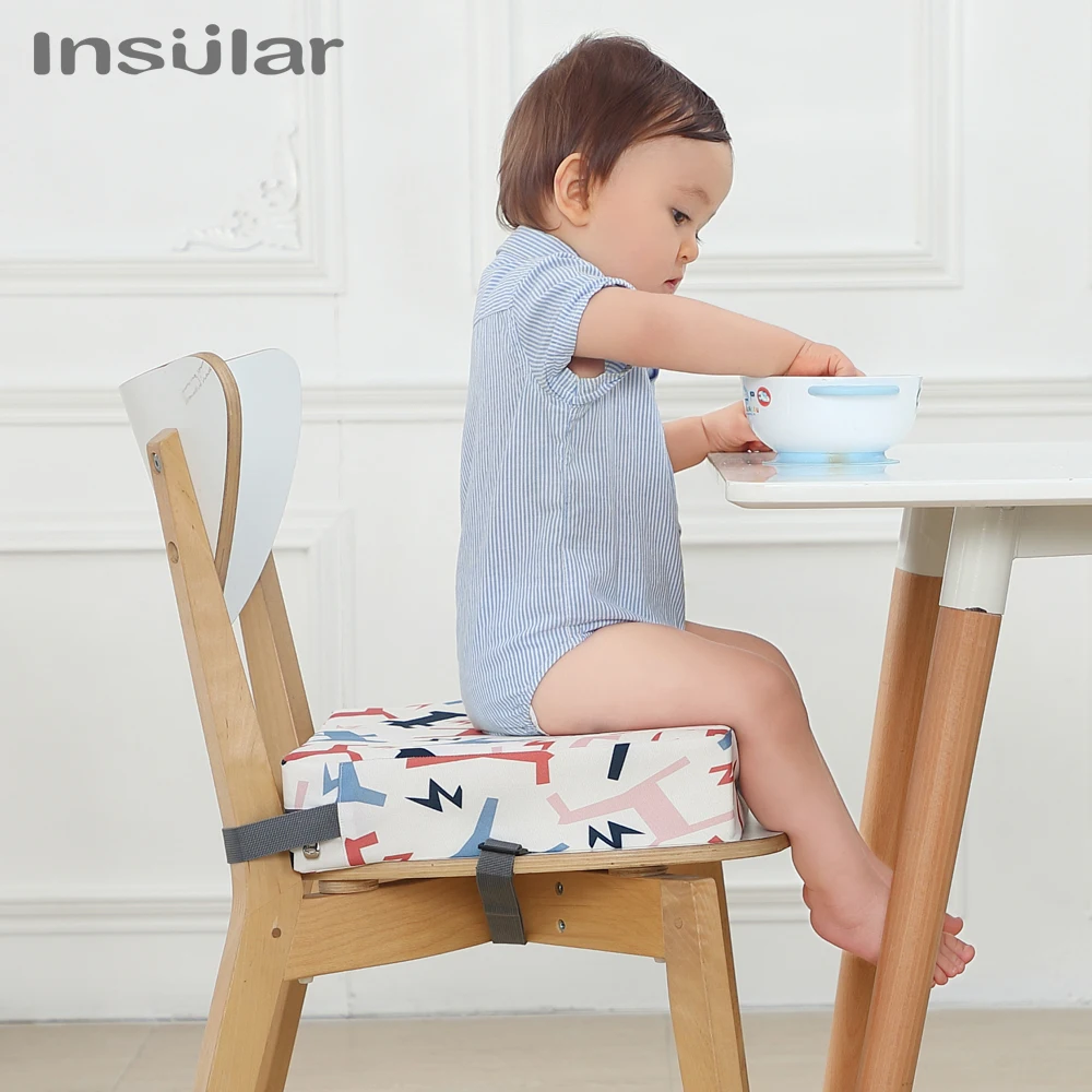 INSULAR Children Increased Chair Pad Anti-Skid Increase Seat Baby Dining Cushion Adjustable Chair Booster Cushion Multifunction