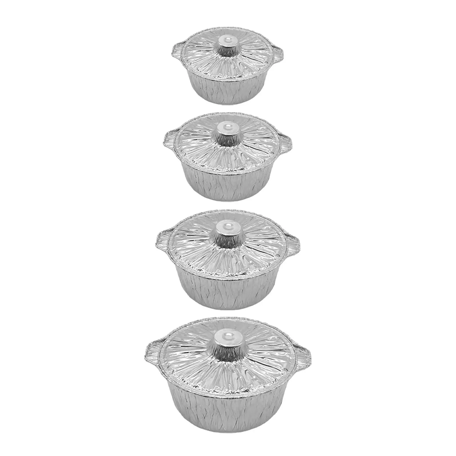 

Foil Meat Pot Food Container Bakeware with Lid Hotpot Baking Tin Pot Cooking Hot
