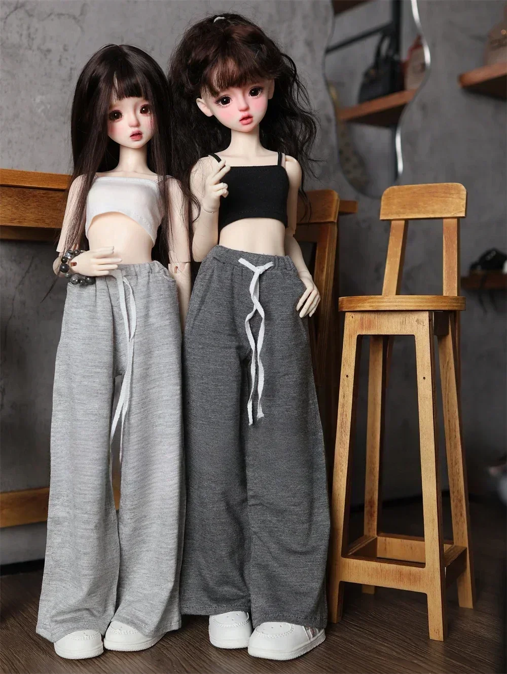 กางเกงตุ๊กตา 1/3 1/4 1/5 1/6 สำหรับตุ๊กตา BJD สไตล์ลำลอง ใส่เที่ยวข้างนอก มีเชือกผูกเอวแบบยางยืด เสื้อผ้าลำลอง ขนาด 60/45/36/30 ซม. อุปกรณ์เสริมสำหรับตุ๊กตา