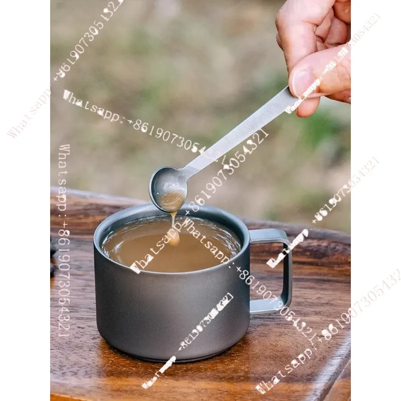 

Stirring small round spoon, coffee spoon, camping seasoning spoon, dessert spoon