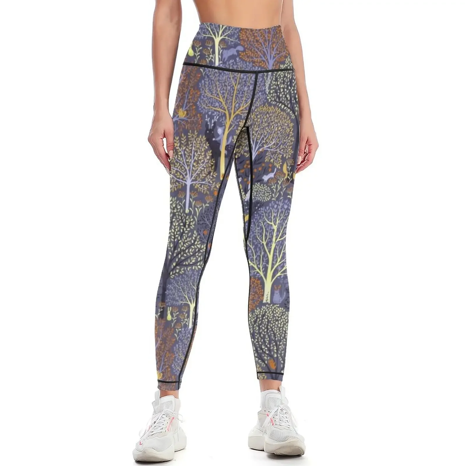 

Magical Forest in blue Leggings legings for fitness legging pants raises butt active wear workout clothes for Womens Leggings