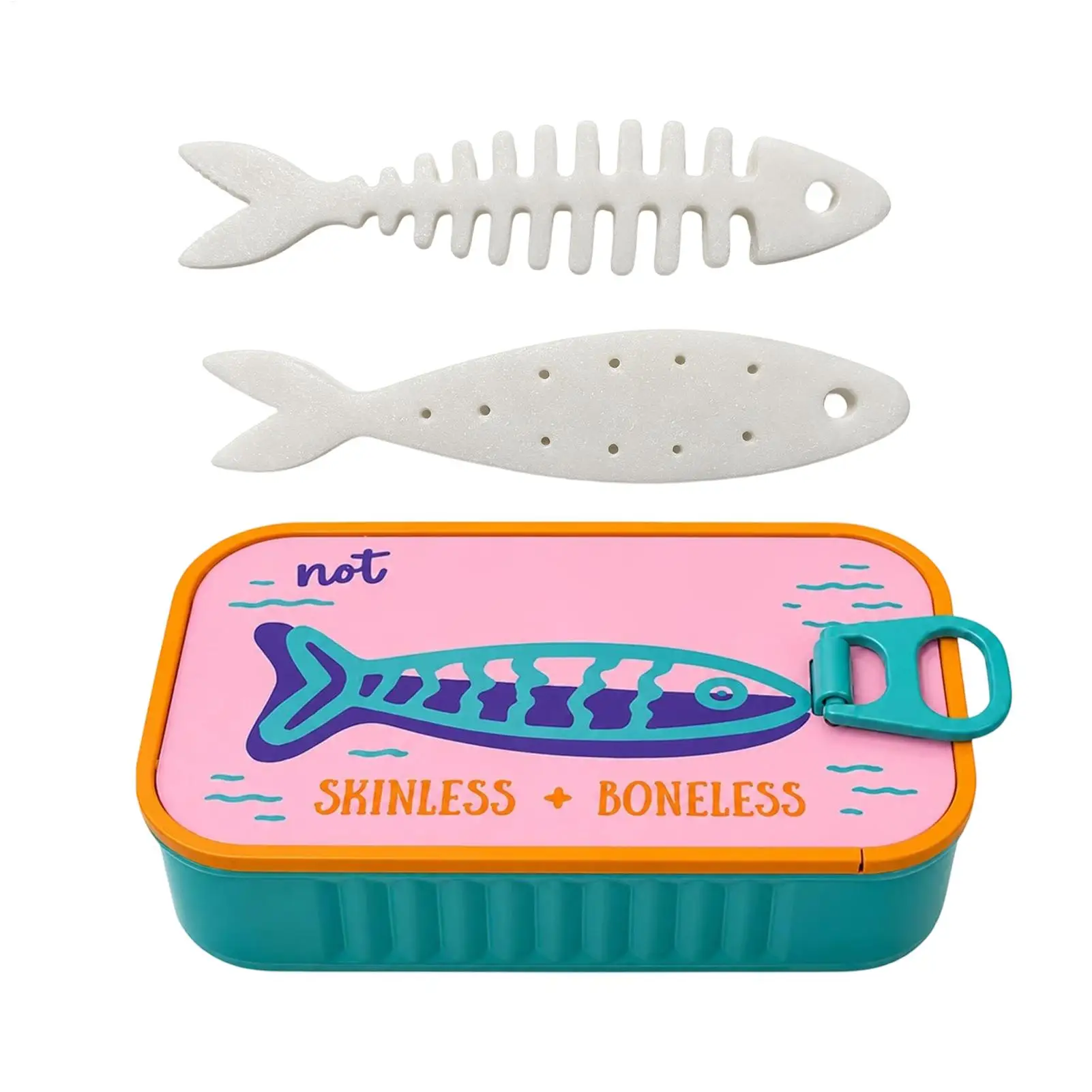 3D Printed Sardine Print Mini Storage Box Portable Jewelry Earbuds Necklace Coin Organizer Case for Travel Handbag Desk for Girl