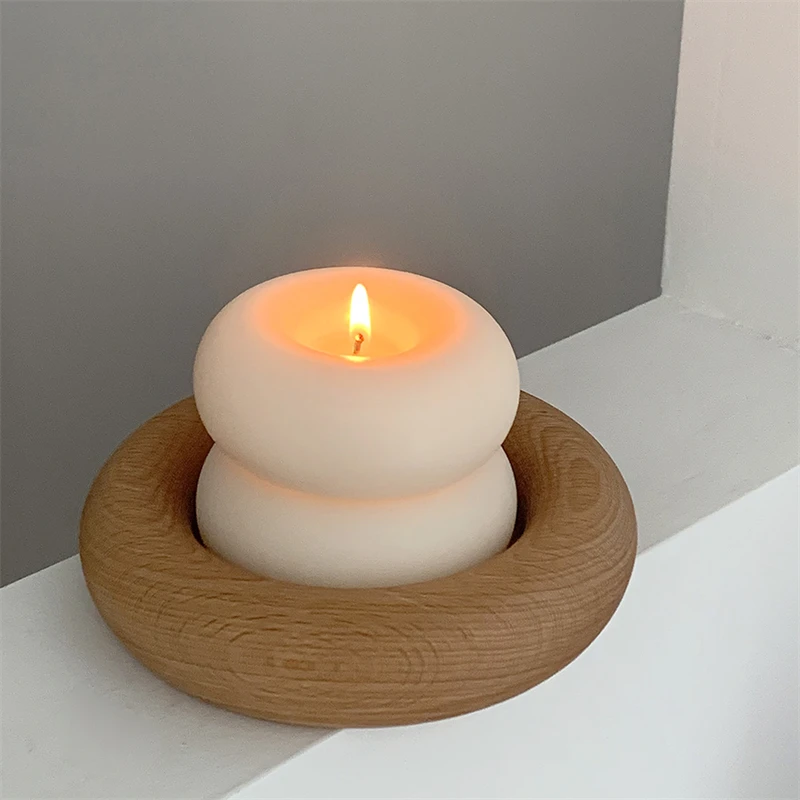 Donut Circles Aromatherapy Candles Creative Home Candles Home DecorationDecoration Bedroom Flameless Romantic Birthday Gift Wax