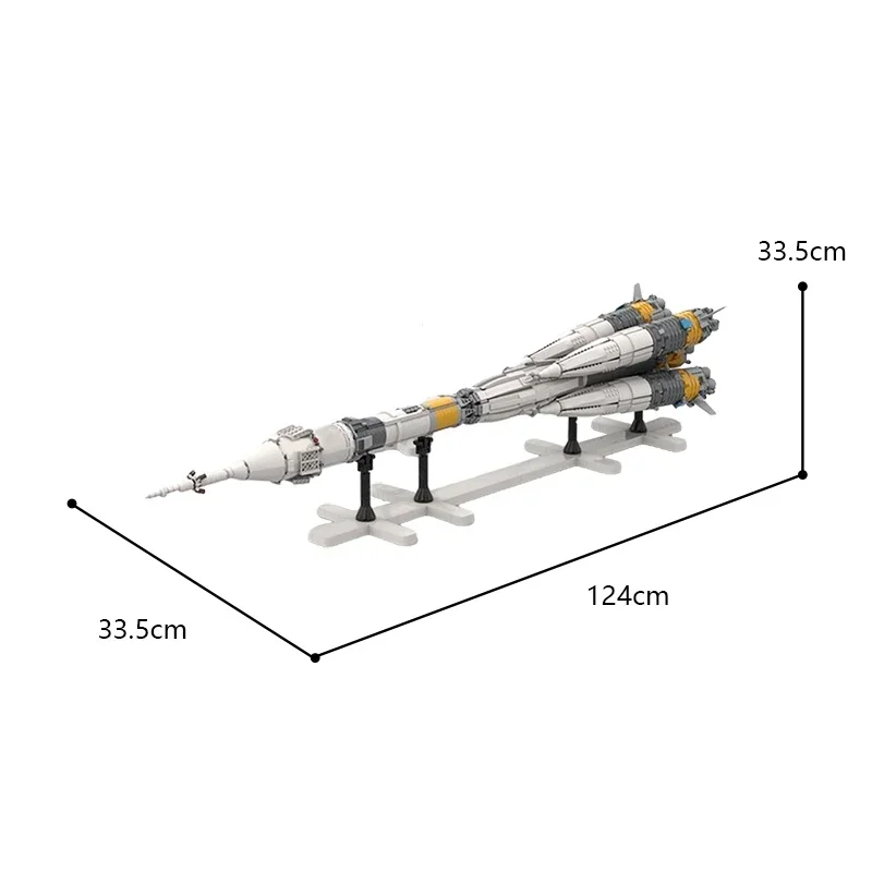 Ultieme Sojoez Vuur Mogelijk Moc Russische Orbitale Draagraket Sojus-Fg Raket Bouwstenen Speelgoed Voor Kinderen Geschenken