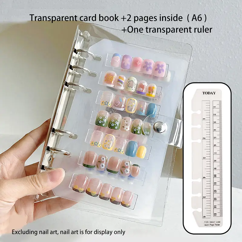Nail Art Piece Storage Book Large Capacity Exhibition Photo Album Card Clip Display Board DIY Simple Album Storage Book