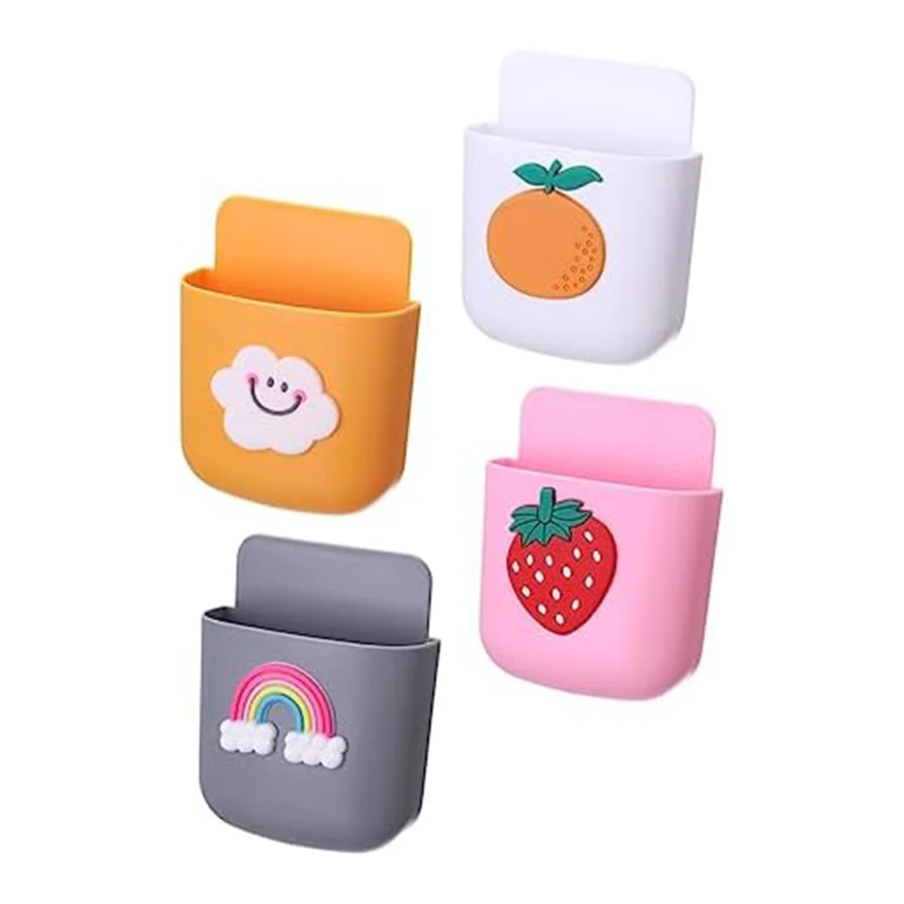 For Storage Plastic Stand Storage Rack 4pcs For Plastic Stand Multi-functional Telephone Storage Rack Wall Mount