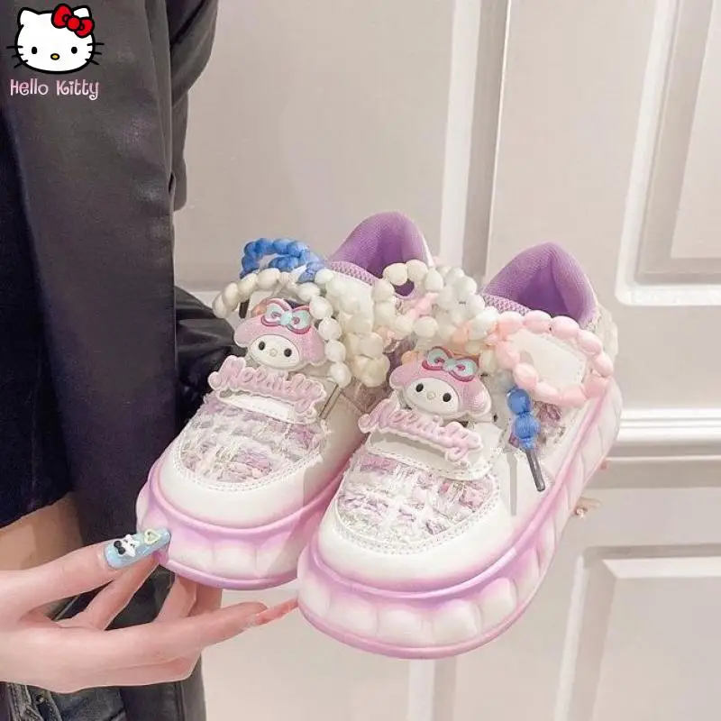 

Sanrio Girls My Melody Bread Shoes Kawaii Spring New Anime Soft Sole Dopamine Big Toe Shoes Cartoon Thick Sole Daddy Shoes Sweet