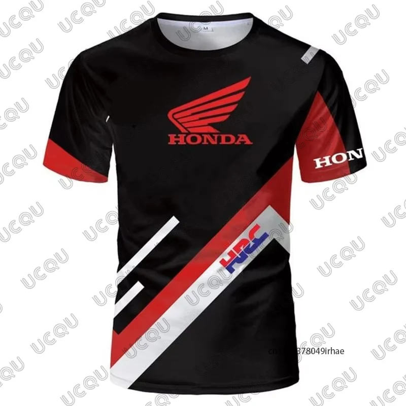 

Summer Honda New Men's T-shirts Racing 3D Print Street Fashion Short Sleeve O-neck Tees Honda Clothing Casual Sports Unisex Tops