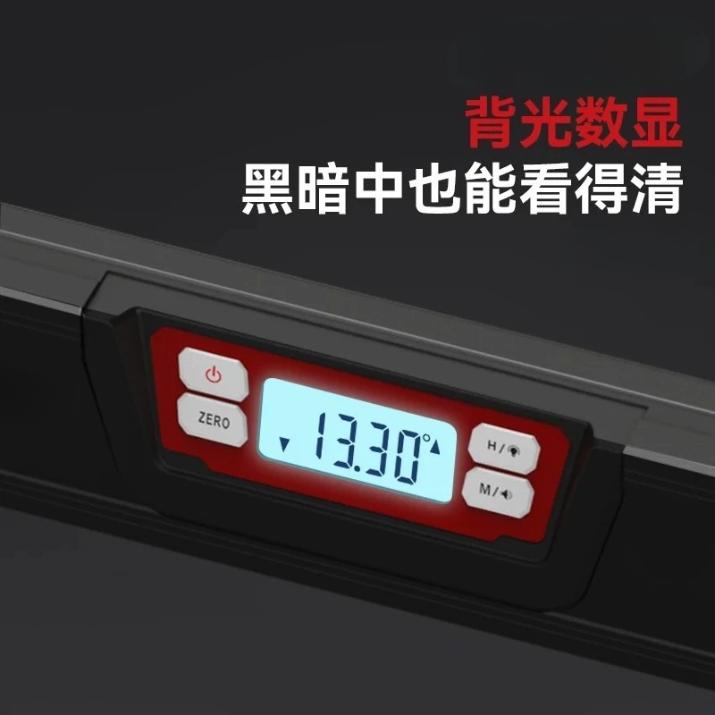 Digital Spirit Level, IP65 Waterproof Electronic Slope Inclinometer, Aluminum Alloy 150-400mm Digital Angle Meter