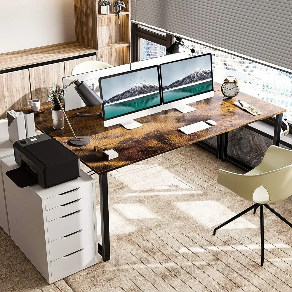 63 Inch Computer Desk, Modern Simple Style Desk for Home Office,Sturdy Enough for Use, Study Student Writing Desk