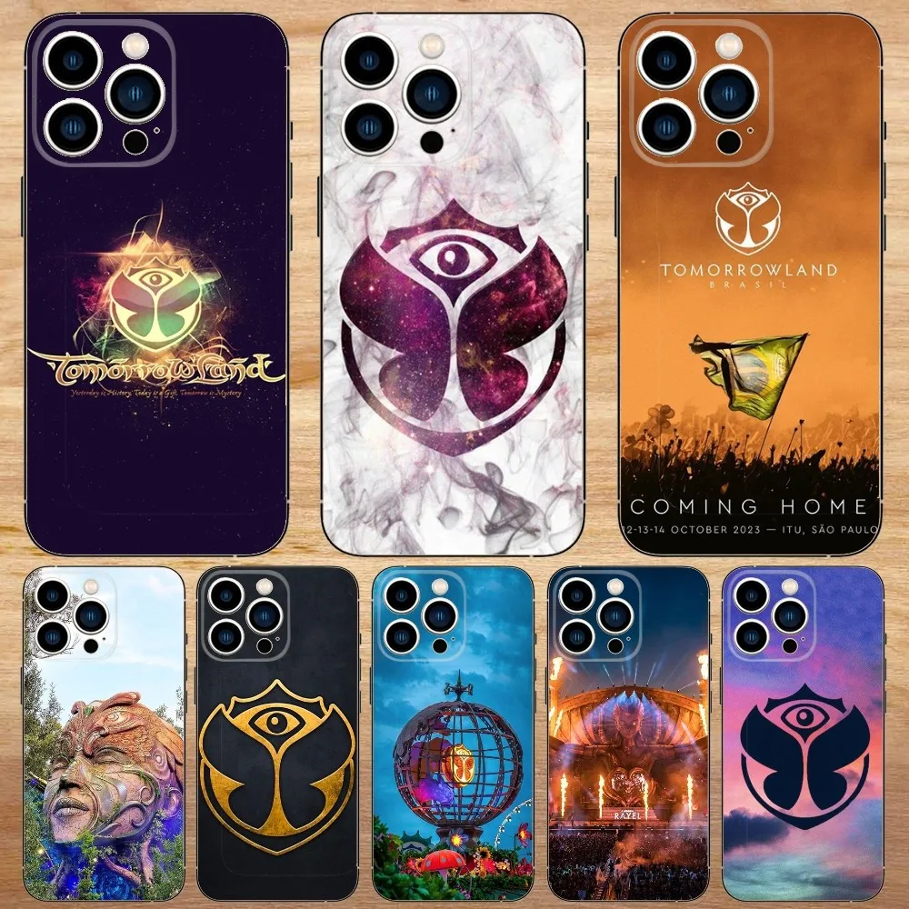 Music Festival Tomorrowlands Phone Case For iPhone15,14,13,12,11,Pro,Max,Plus,Mini,X,XS,XR,8,7,6,S,Plus,SE Soft Black Case