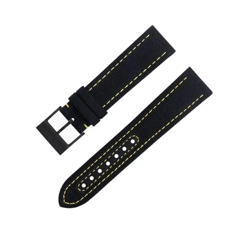 

TINTAG Soft Nylon Watchband 22mm For Breitling Strap Avenger Navitimer Chronomat Superocean 44mm Dial Watch Band Black Blue