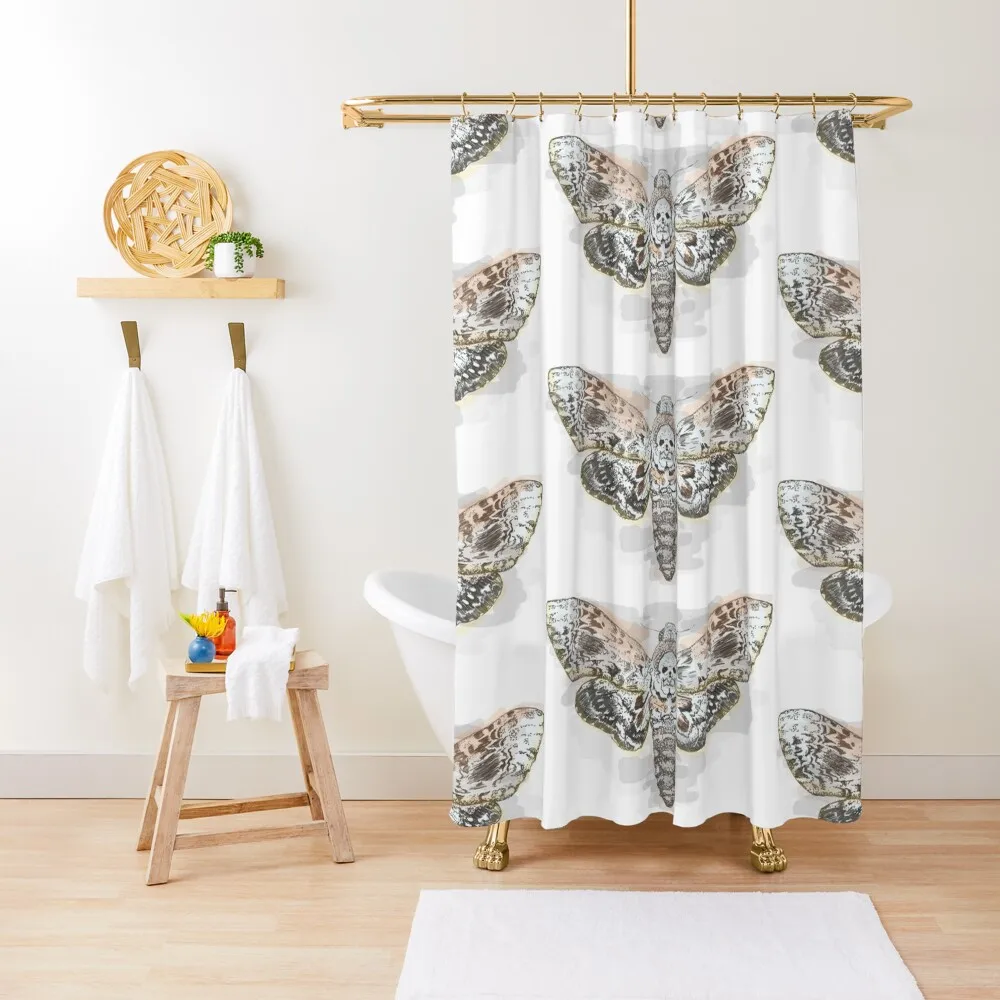 Deaths Head Hawk Moth Shower Curtain For Shower Bathroom Shower For Bathroom Anime Bathroom Curtain