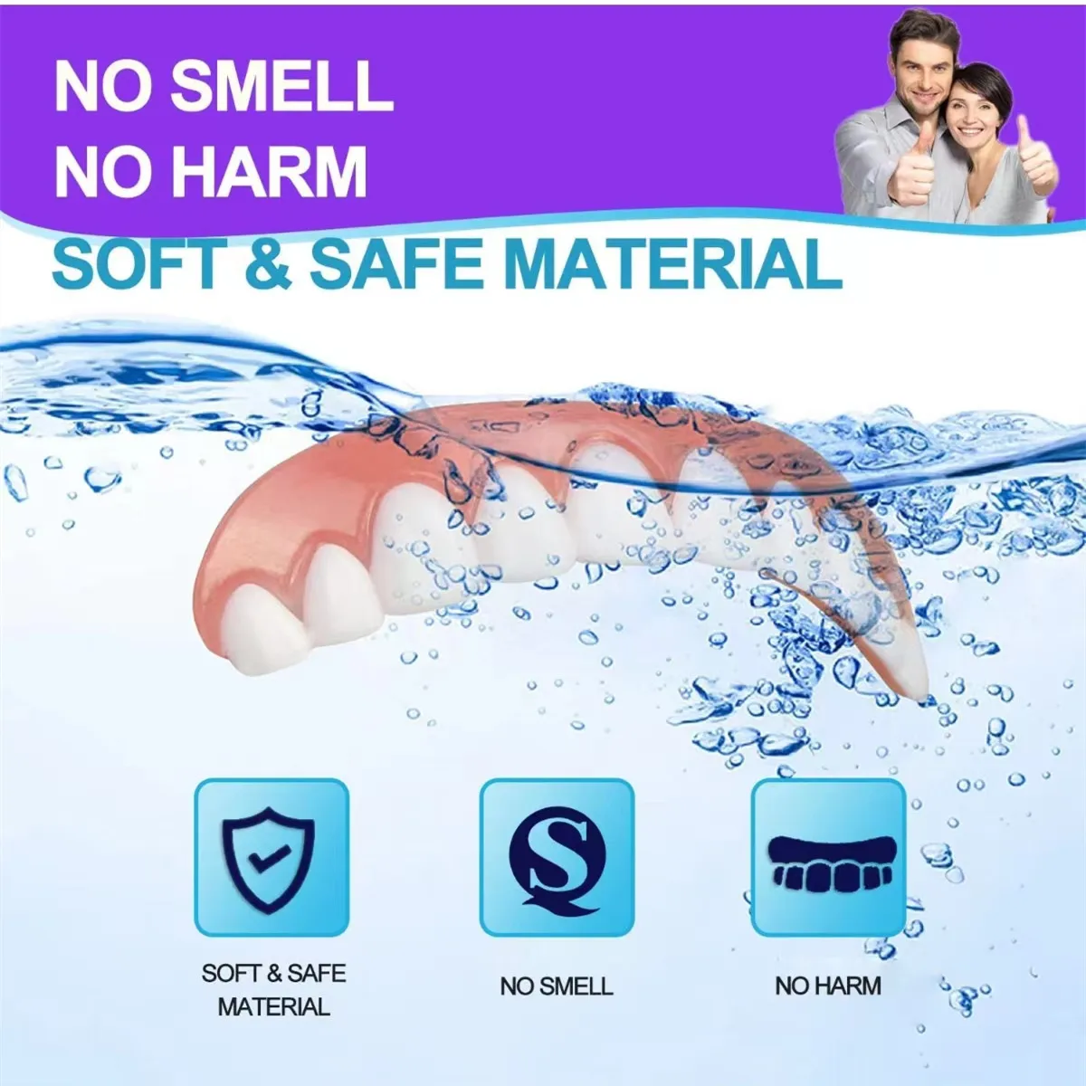 False Teeth Silicone Upper Lower Veneers Teeth Braces Paste Dentures Temporary Whitening Artificial Dentistry Mouth Guard Tools