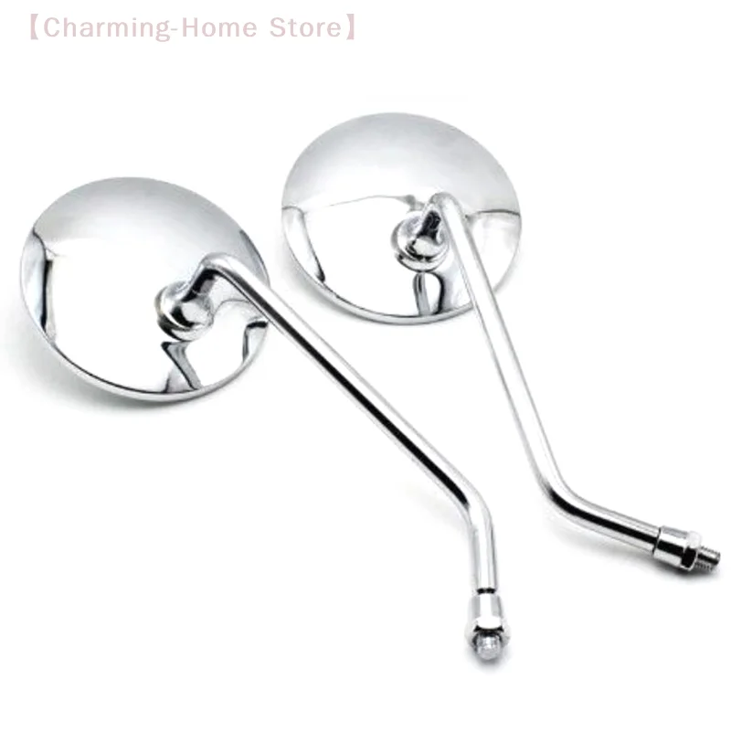 【M】1 Pair 8mm Motorcycle Side Mirrors, Chrome Universal Rearview Mirrors, Convex Bike Mirror for Most Motorcycles & Scooters image 4
