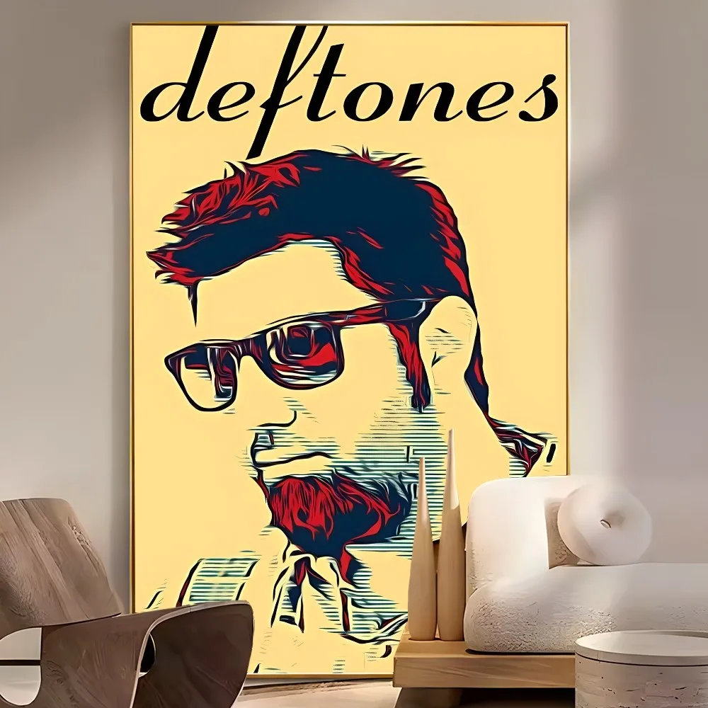 Deftones Singer Poster Self-adhesive Art Poster Retro Kraft Paper Sticker DIY Room Bar Cafe Vintage Decorative