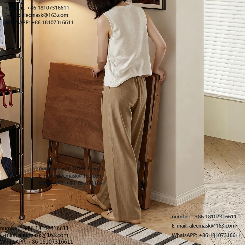 

Solid wood folding table household computer table small apartment desk study small table simple desk