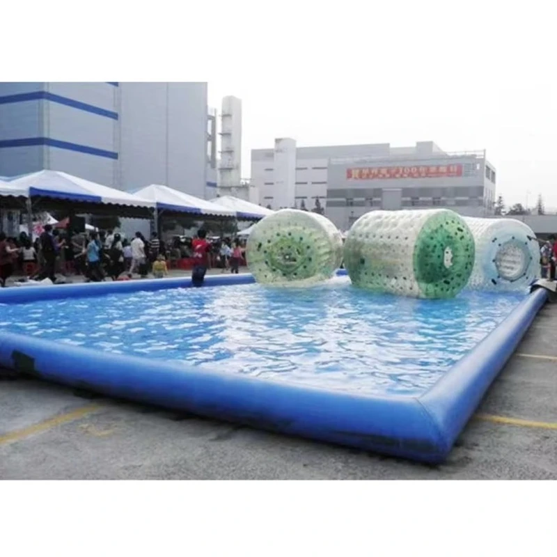 

Airtight Durable Rectangle Water Pool Blue PVC Tarpaulin Kids Inflatable Swimming Pool