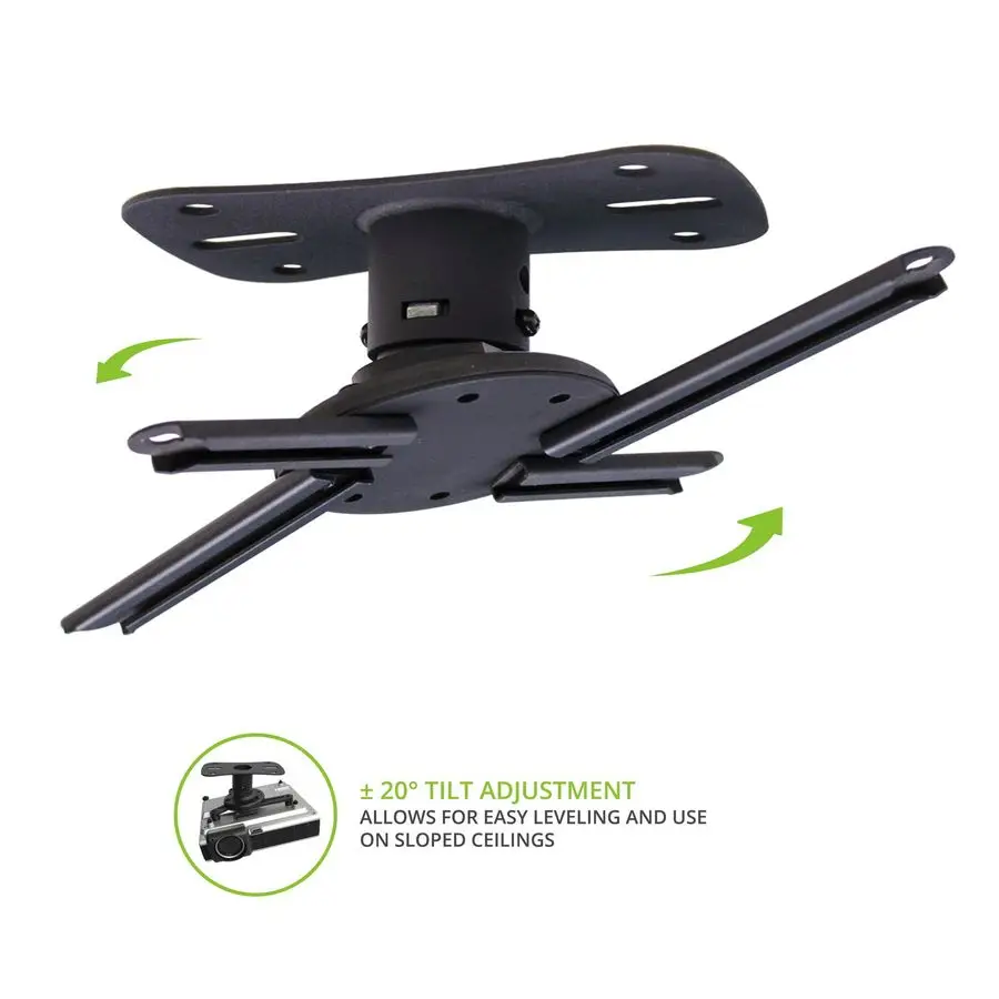 P101 Universal Projector Ceiling Mount Solid Steel Construction Easy to Install Black