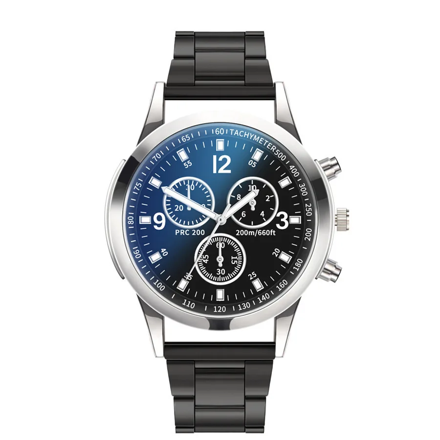 Relógio de quartzo masculino de negócios de luxo mostrador de aço inoxidável relógio casual automático multicolorido para amantes presente reloj hombre