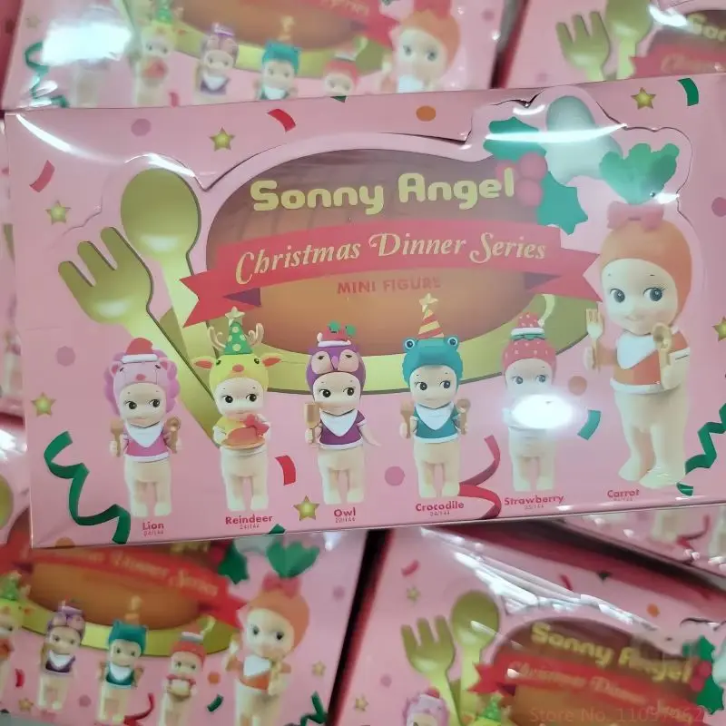 2024 Nieuwe Echte Sonny Angel Serie Kerst Diner Blind Box Kawaii Angel Figures Mystery Verrasste Dozen Kinderen Kerstcadeaus