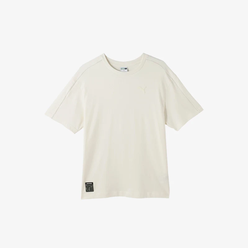 

Puma, новинка лета 2024, мужская и женская спортивная повседневная дышащая свободная рубашка с круглым вырезом и короткими рукавами 628487-87