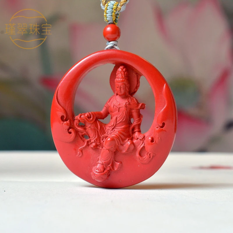 

Hollow Guanyin Pendant, Boyfriend's Zizai Bodhisattva Amulet, Round Shape Universal Salvation and Personal Protecti