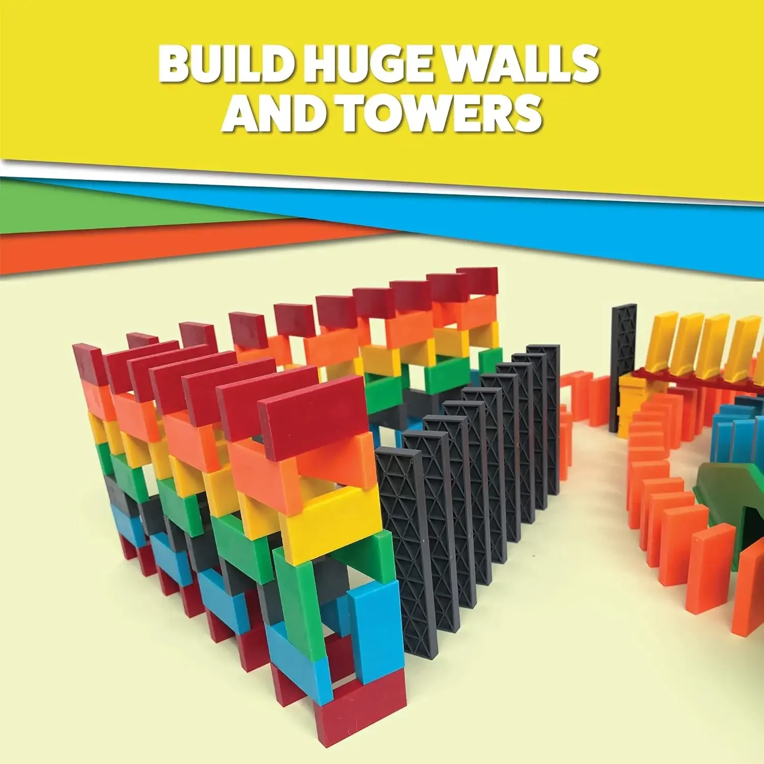 Pro-Domino Kit | Dominoes Set, STEM STEAM Small Toys, Family Games for Kids, Kids Toys and Games, Building, Toppling, Chain Reac