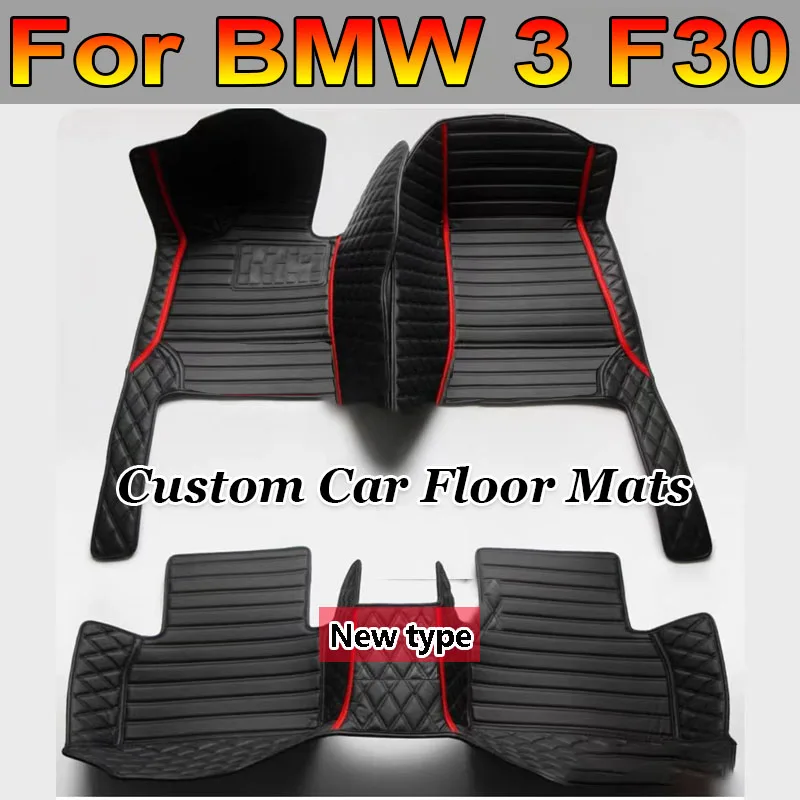 Car Floor Mats For BMW 3 F30 325i 330i 320i 318i Five Doors 2013 2014 15 16 17 18 19 Foot Pads Carpet Cover Interior Accessories