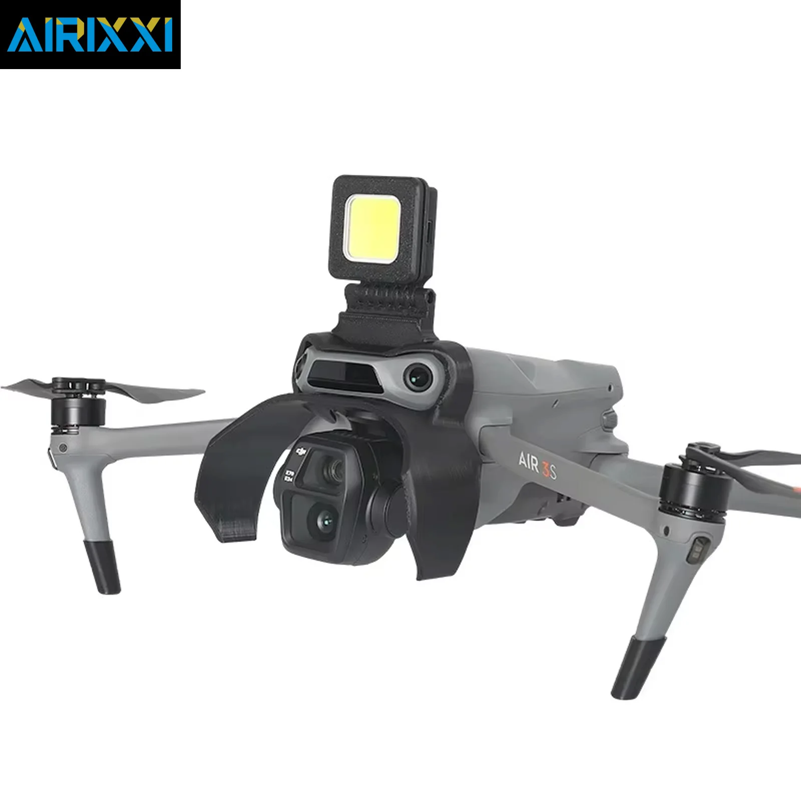 Drone Night Flight Light With Gimbal Protective Cover For Dji Mavic Air 3S Rechargeable  180° Adjustable 3 Modes LED Searchlight