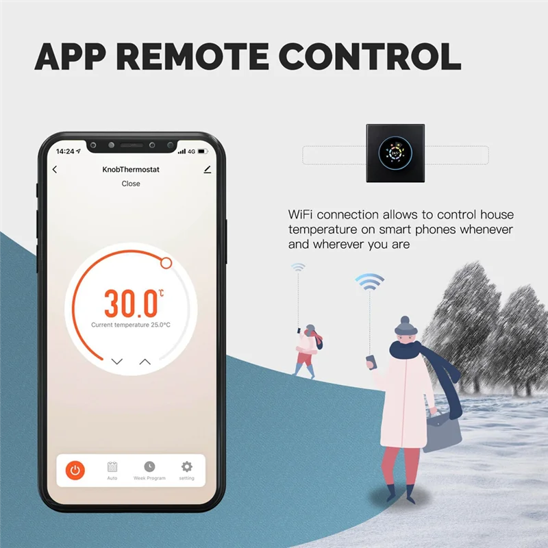 AA87 Wifi Smart Home Tombol Pemanas Termostat untuk Ketel Gas Air Pemanas Listrik Pemanas GC-Boiler