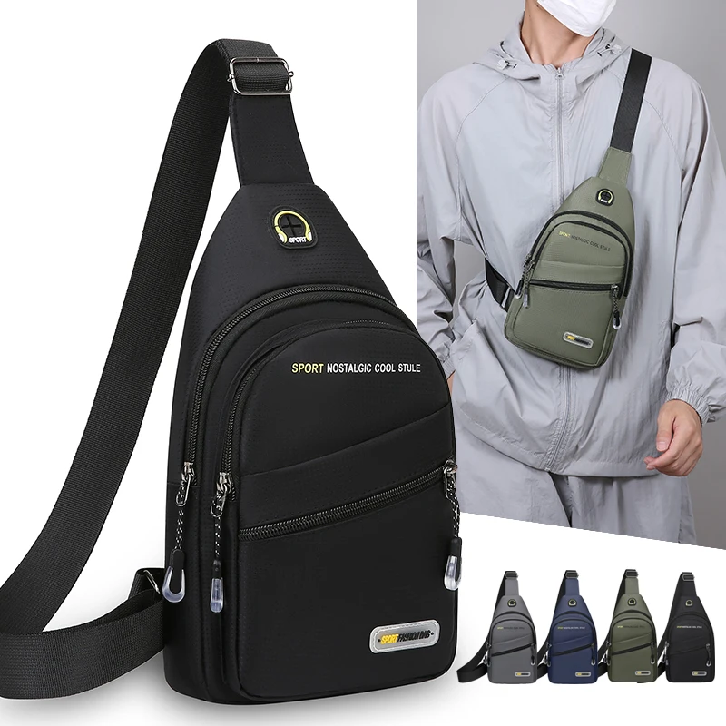 

Nylon Chest Bag for Men Multifunctional Casual Fashion Trend Shoulder Bag for Outdoor Sports Versatile Crossbody Bag