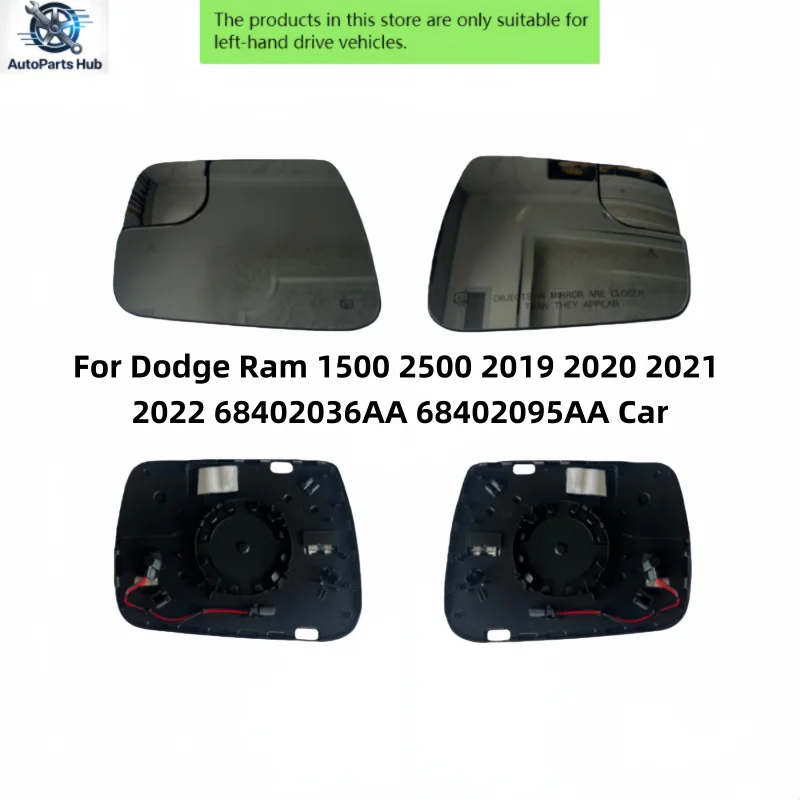 For Dodge Ram 1500 2500 2019 2020 2021 2022 68402036AA 68402095AA Car Front Door Side Rearview Mirror Glass Heated Blind Spot
