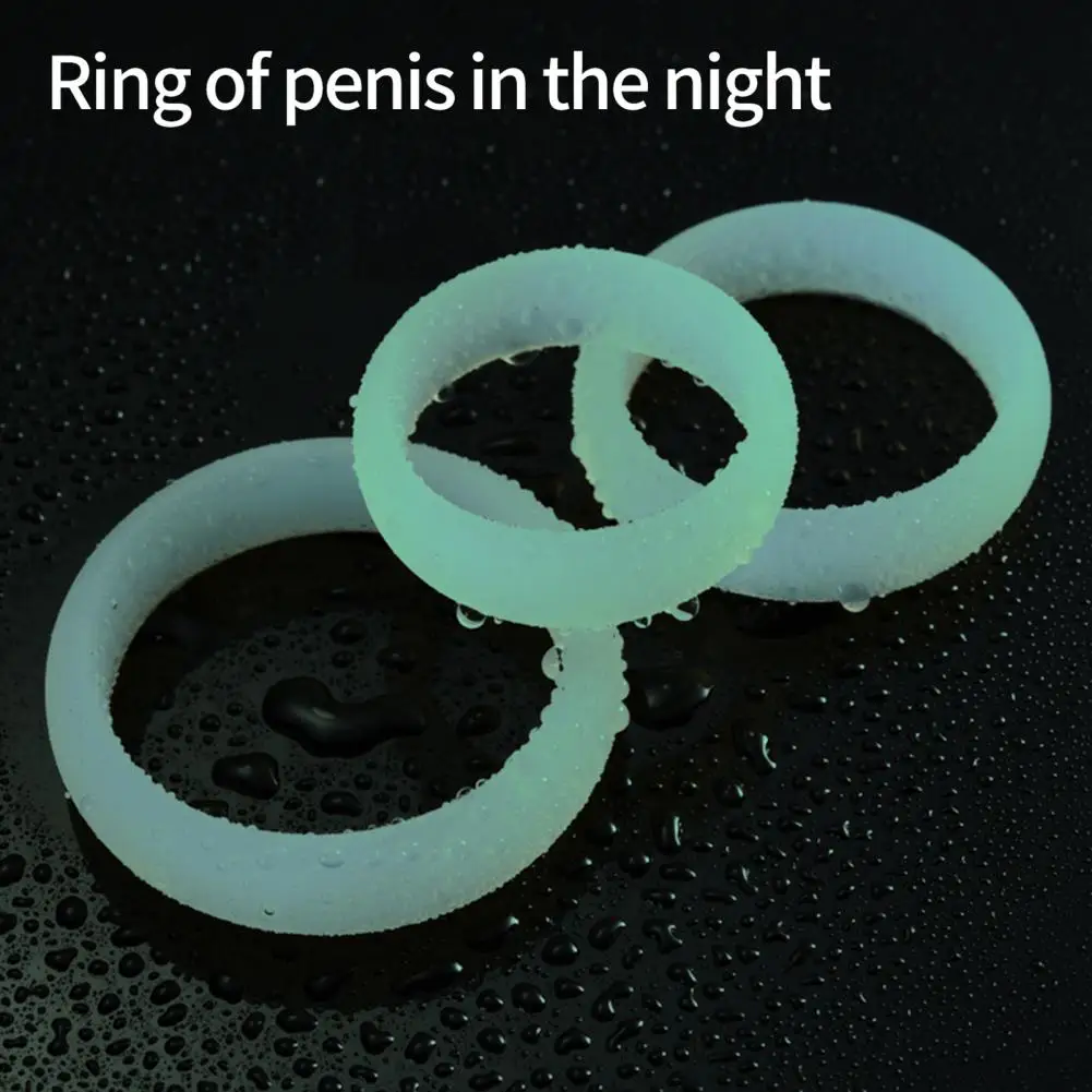 3Pcs Cock Ring Super Elastic Penis Delay Ring Easy to Clean Dildo Ring Silicone Delay Ejaculation Lock Ring for Male Masturbator