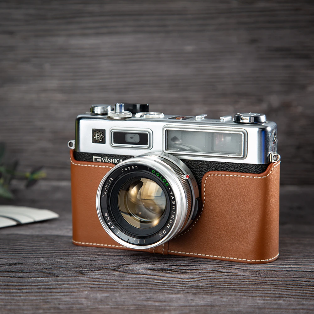 

GTN Genuine Leather Half Case 35GS Retro Handmade Camera Bag For YASHICA GSN GTN GT 35GS Case Film Camera Case