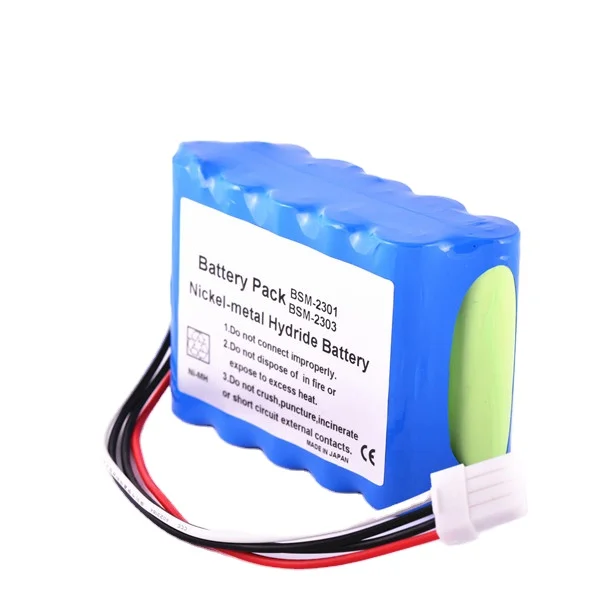 BSM-2300 battery for Nihon Kohden BSM-2300 BSM-2301 replacement battery 12V 3800mAh ni mh battery pack